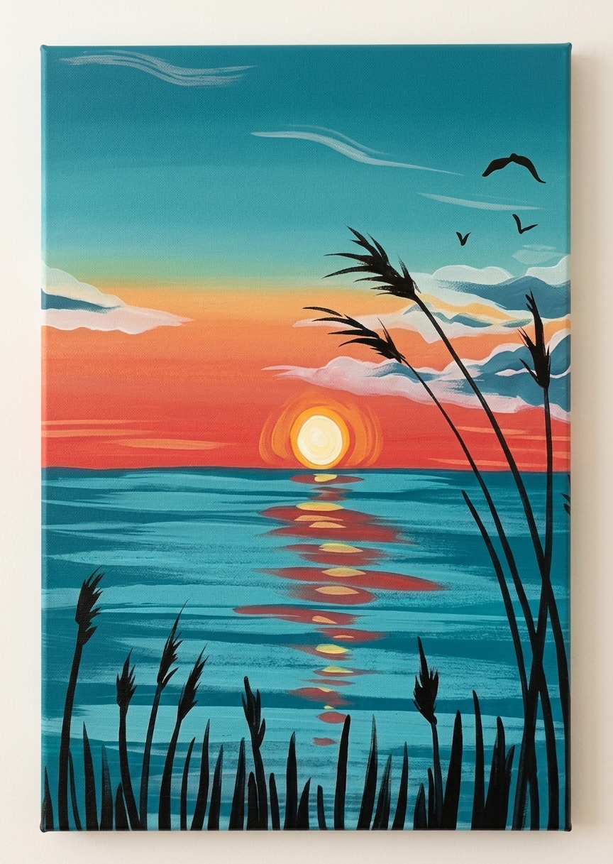 Sunset through the Reeds |šTitirangi | 22nd August